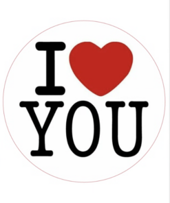 Eetbare print Valentijn Rond 1 stuk (ca. 20cm)