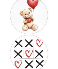 Eetbare print Valentijn Rond 2 stuks (ca. 13.5cm)