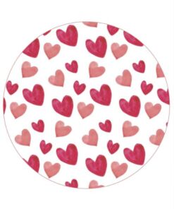 Eetbare print Valentijn Rond 1 stuk (ca. 20cm)