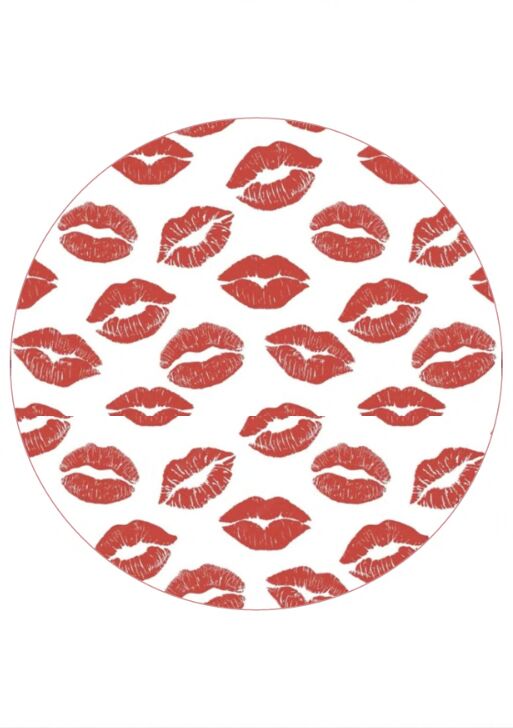 Eetbare print Valentijn Rond 1 stuk (ca. 20cm)