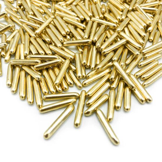 Gold Rods – without E171 | Happy Sprinkles (90 g)
