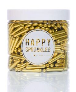 Alternative view of Gold Rods – without E171 | Happy Sprinkles (90 g)
