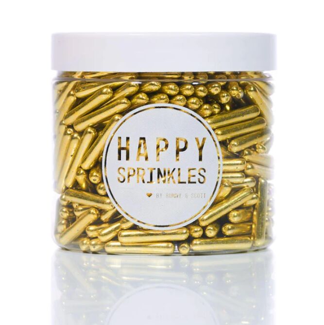 Gold Rods – without E171 | Happy Sprinkles (90 g) - Afbeelding 2