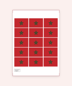 Eetbare print Marokkaanse vlaggetjes