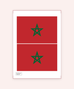 Eetbare print Marokkaanse vlag 20cm