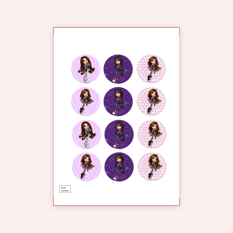 Eetbare print Bratz Cupcakes