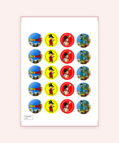 Eetbare print Dragonball Z Cupcakes Mini