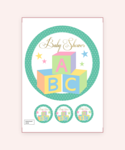 Eetbare print Babyshower Thema 20cm