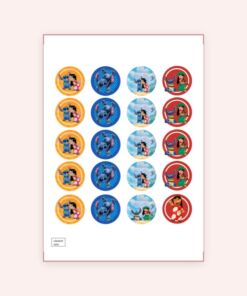 Eetbare print LiloampStitch Cupcakes Mini