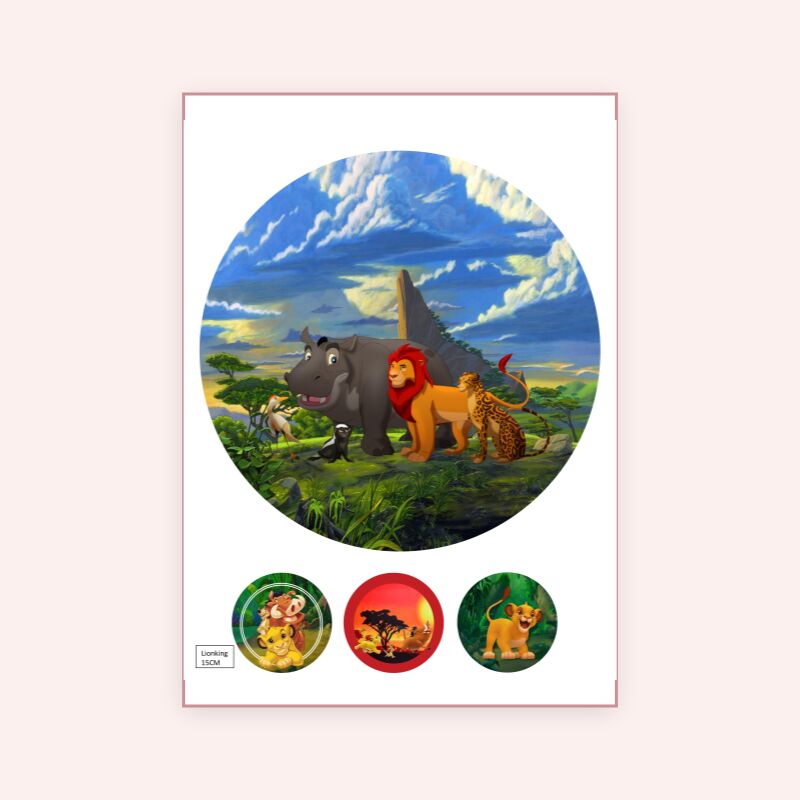 Eetbare print Lion King 20cm