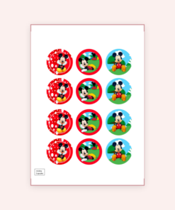 Eetbare print Mickey Mouse Cupcakes