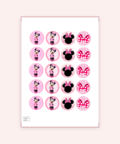 Eetbare print Minnie Mouse Cupcakes Mini