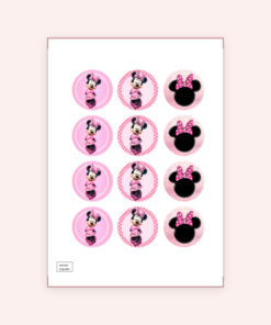 Eetbare print Minnie Mouse Cupcakes