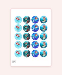Eetbare print Little Mermaid Cupcakes Mini