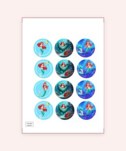 Eetbare print Little Mermaid Cupcakes