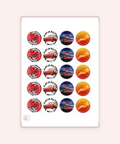 Eetbare print Cars Cupcakes Mini