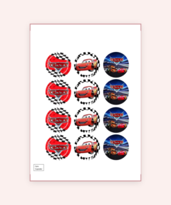 Eetbare print Cars Cupcakes