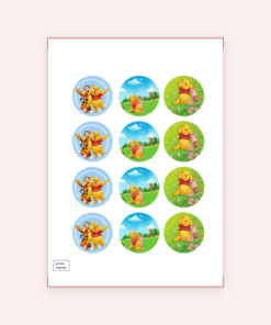 Eetbare print Winnie the Pooh Cupcakes