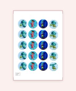 Eetbare print Monster inc Cupcakes Mini