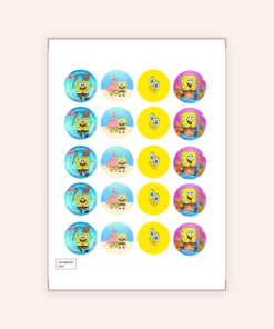 Eetbare print Spongebob Cupcakes Mini