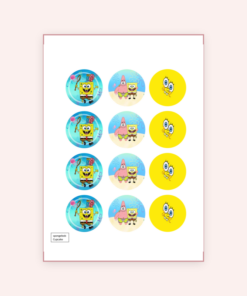 Eetbare print Spongebob Cupcakes