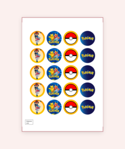 Eetbare print Pokemon Cupcakes Mini