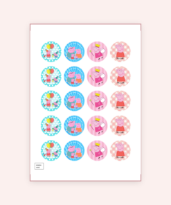 Eetbare print Peppa Pig Cupcakes Mini