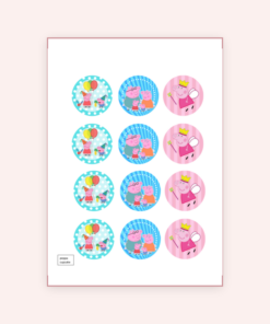 Eetbare print Peppa Pig Cupcakes