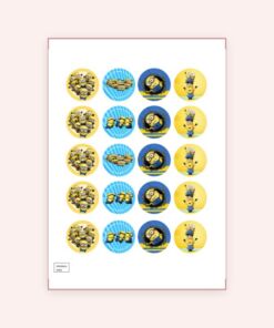 Eetbare print Minions Cupcakes Mini