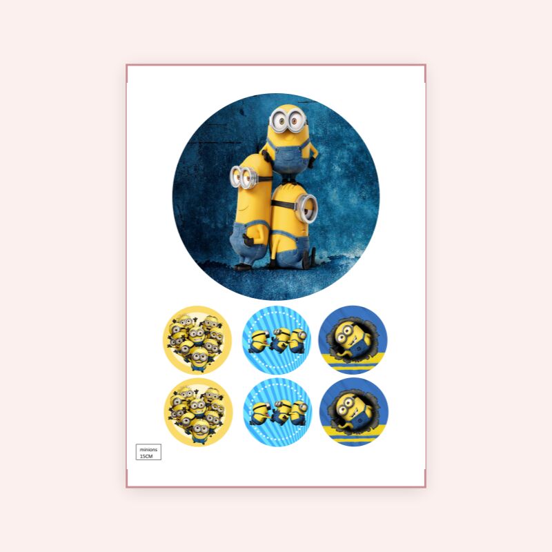 Eetbare print Minions 15cm