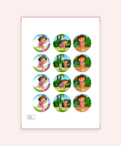 Eetbare print Dora the Explorer Cupcakes