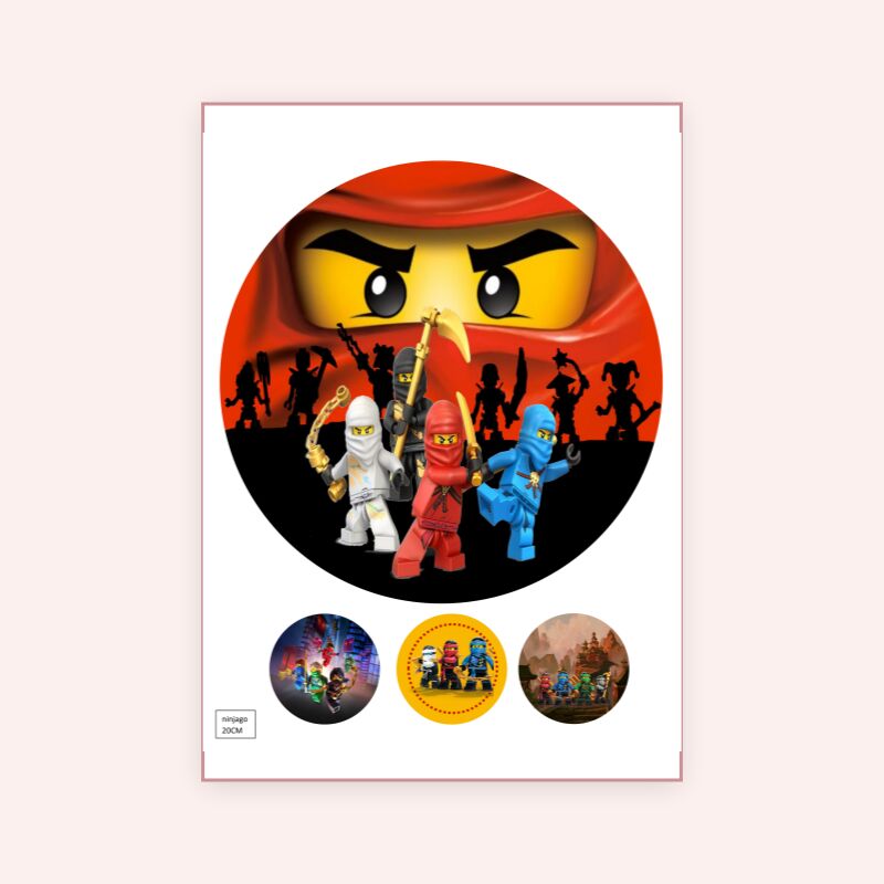 Eetbare print Ninja Go 20cm