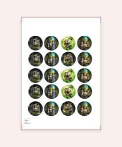 Eetbare print Shrek Cupcakes Mini