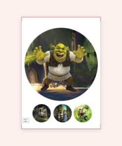 Eetbare print Shrek 20cm