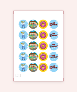 Eetbare print Simpsons Cupcakes Mini
