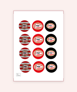 Eetbare print PSV Cupcakes