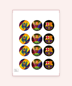 Eetbare print FC Barcelona Cupcakes