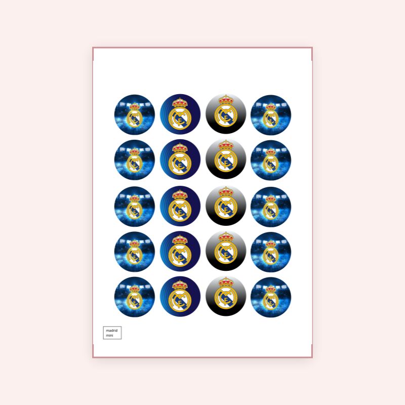 Eetbare print Real Madrid Cupcakes Mini