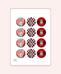Eetbare print Liverpool Cupcakes