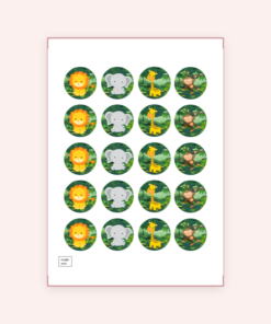 Eetbare print Jungle Theme Cupcakes Mini