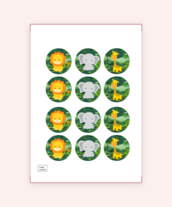 Eetbare print Jungle Theme Cupcakes