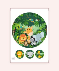 Eetbare print Jungle Theme 20cm