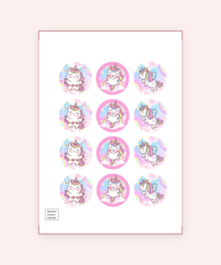 Eetbare print RainbowUnicorn Cupcakes