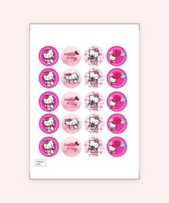 Eetbare print Hello Kitty Cupcakes Mini