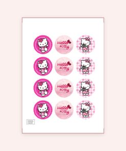 Eetbare print Hello Kitty Cupcakes