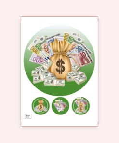 Eetbare print Money eurodollar 20cm