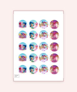 Eetbare print Shimmer&Shine Cupcakes Mini