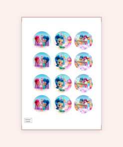 Eetbare print Shimmer&Shine Cupcakes