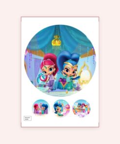 Eetbare print Shimmer&Shine 20cm