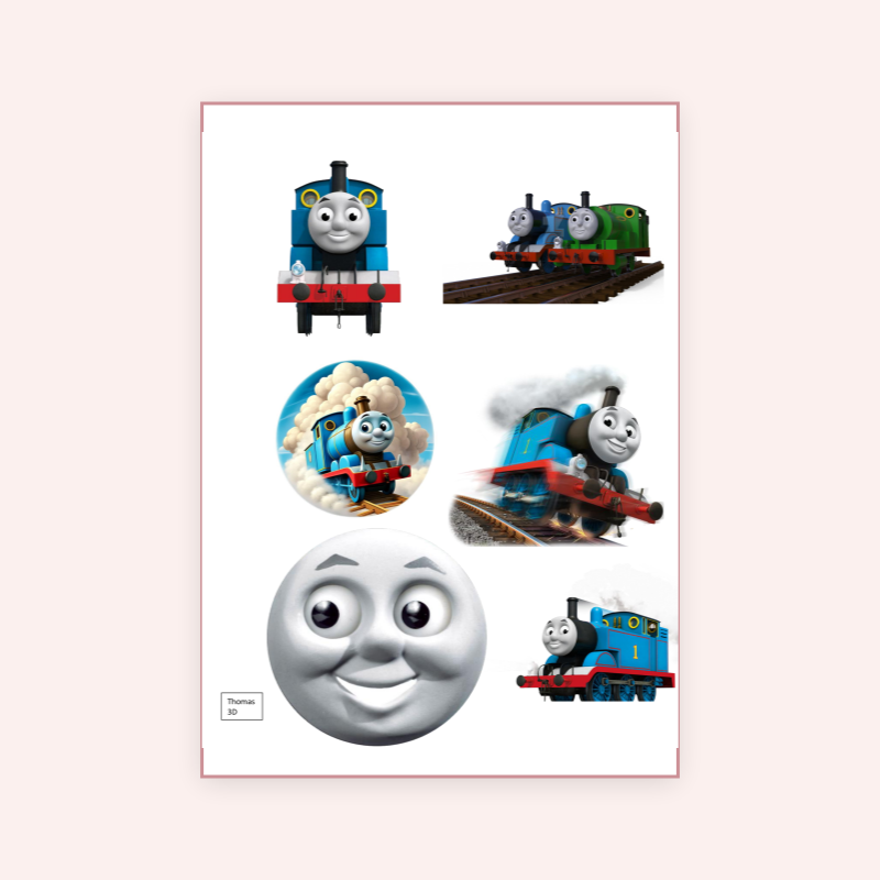 Eetbare print Thomas de Trein 3D